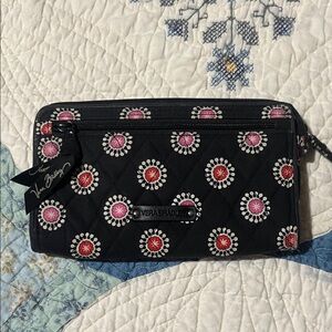 Vera Bradley Black and Pink Floral Wallet